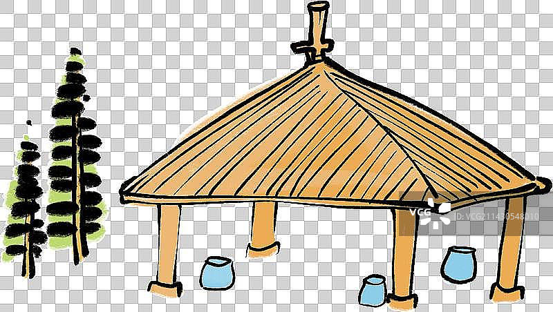 中国风古典建筑凉亭图片素材