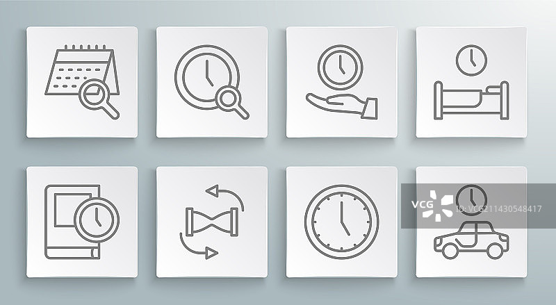 读书时间放大镜线稿图片素材