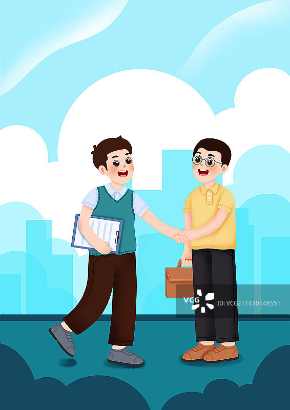 商务人士握手合作交流，洽谈图片素材