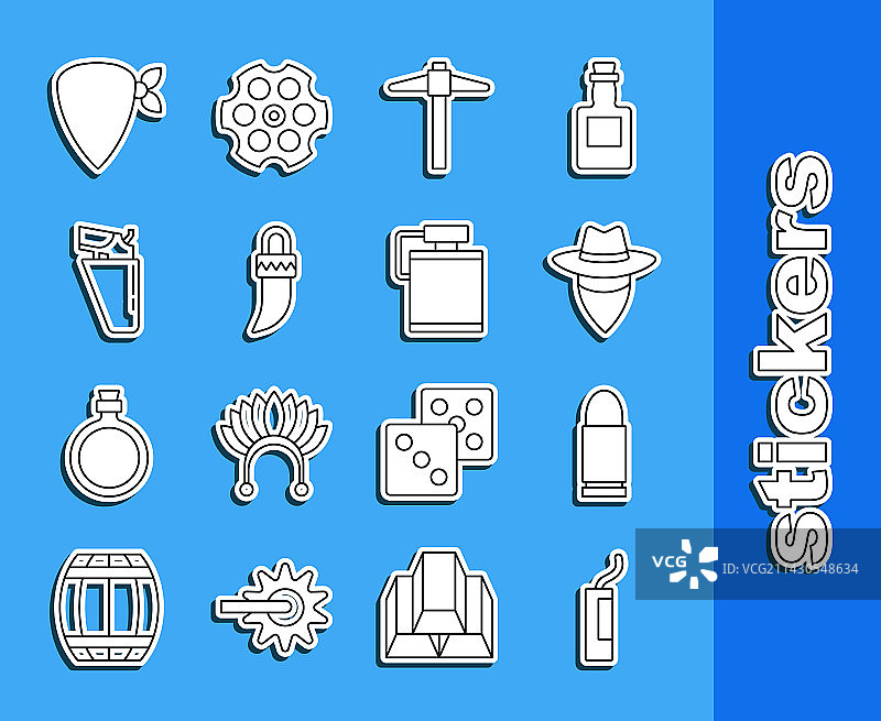 雷管炸药与子弹牛仔镐图片素材