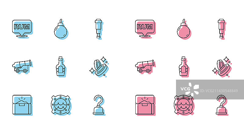 古董宝箱船舷窗系列图片素材