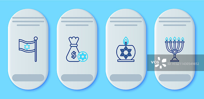 犹太钱袋与大卫星图案图片素材