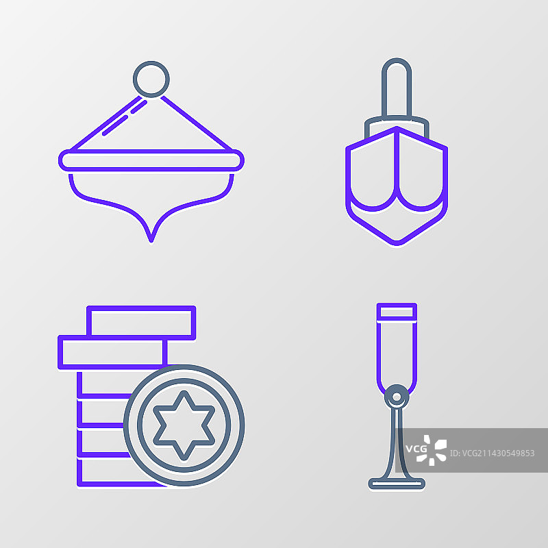 犹太圣爵币光明节陀螺图片素材