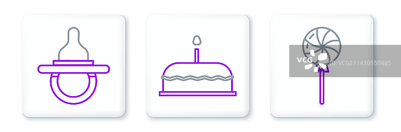 棒棒糖奶嘴和蛋糕图片素材