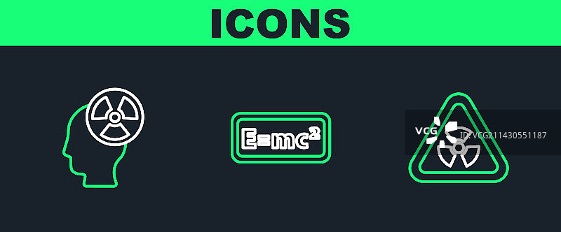 线条三角形辐射标志图片素材