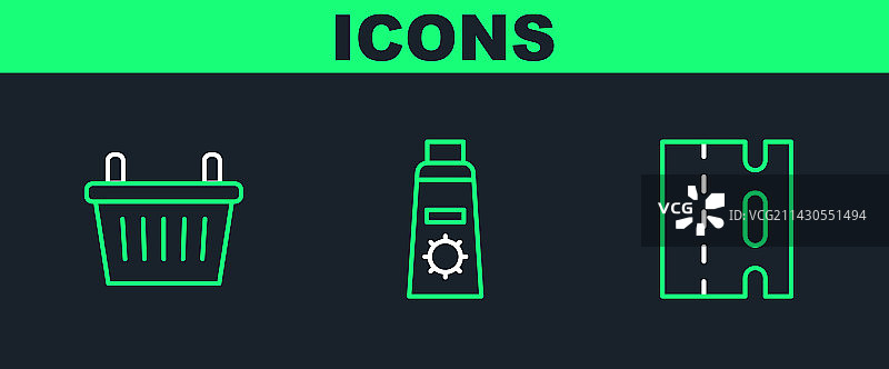 自行车道车筐防晒霜图片素材