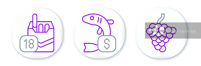 葡萄、香烟盒图片素材