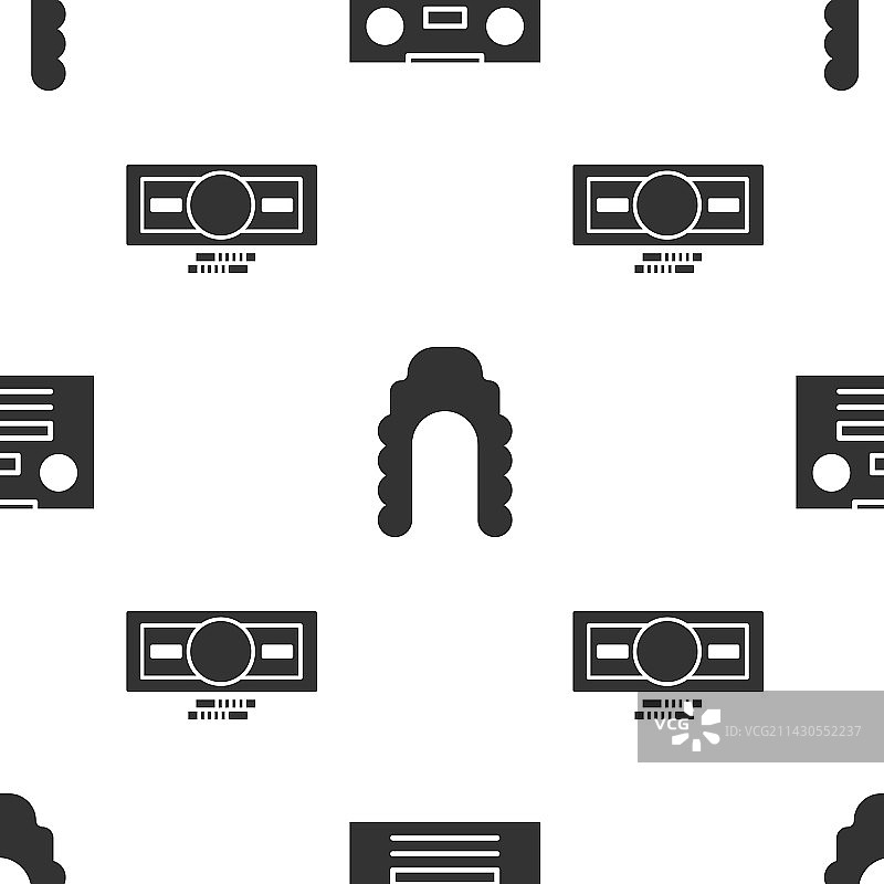 复古磁带与法官假发素材图片素材