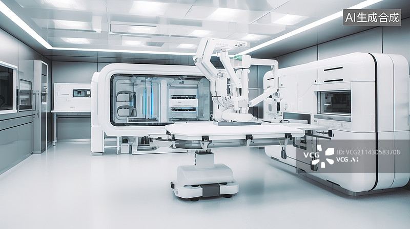 【AI数字艺术】未来科技感医疗实验室图片素材