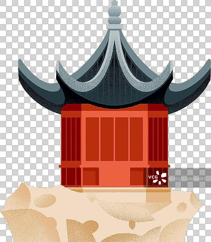 宜两亭-苏州园林拙政园建筑风光系列图片素材