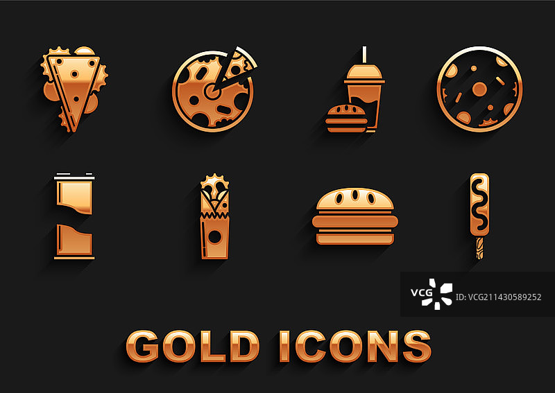 土耳其烤肉、披萨、冰淇淋、汉堡与苏打水图片素材