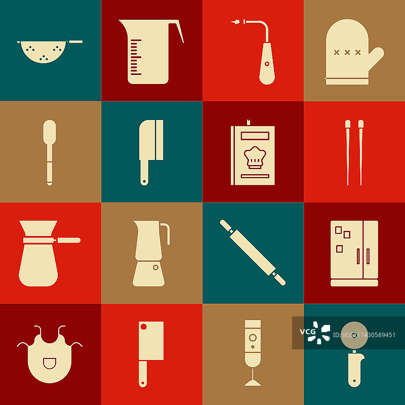 披萨刀、冰箱、食物和筷子图片素材