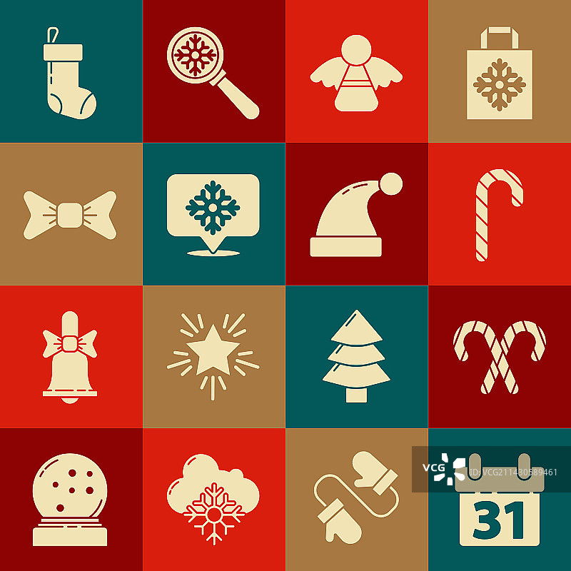 日历圣诞节糖果手杖套装图片素材