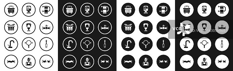 毛巾架马桶水过滤器套装图片素材