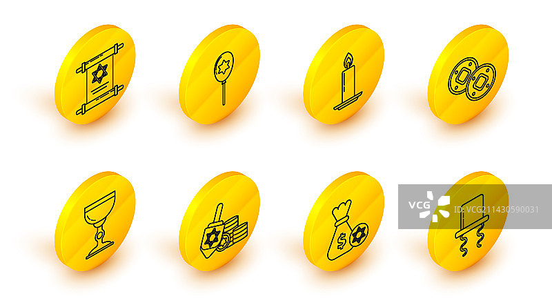 犹太教帽子鬓角线条图片素材