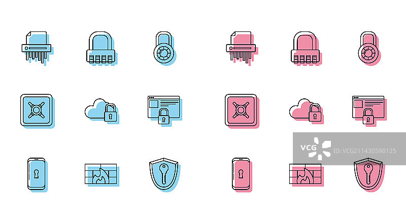 智能手机锁防火墙安全图片素材