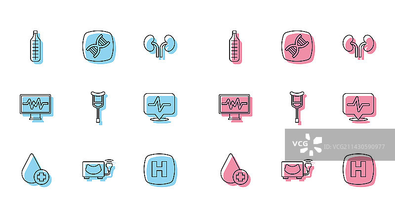 献血与医疗超声检查合集图片素材