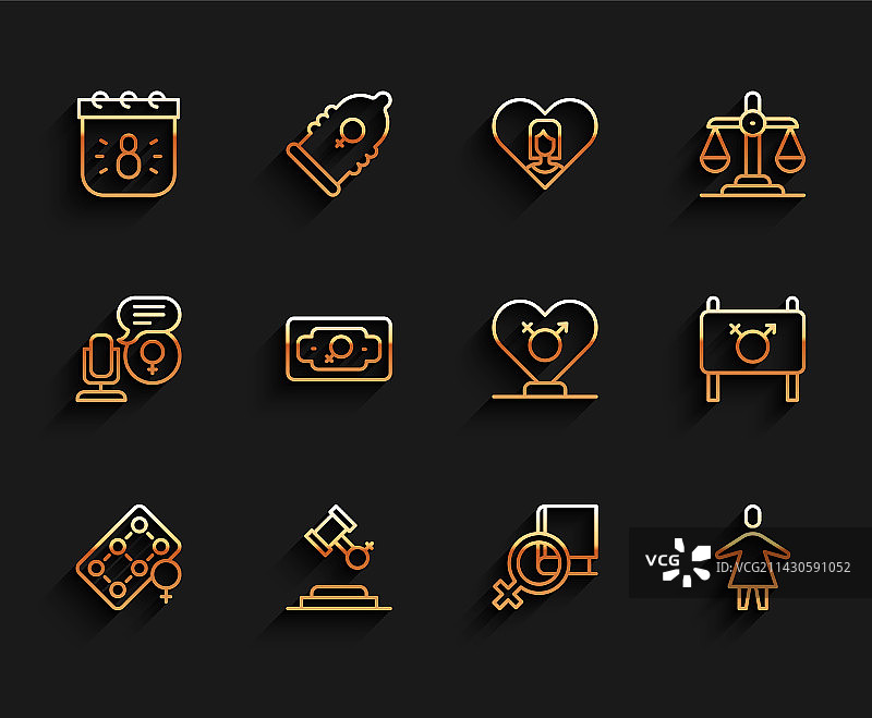 女性避孕药包装线条稿图片素材