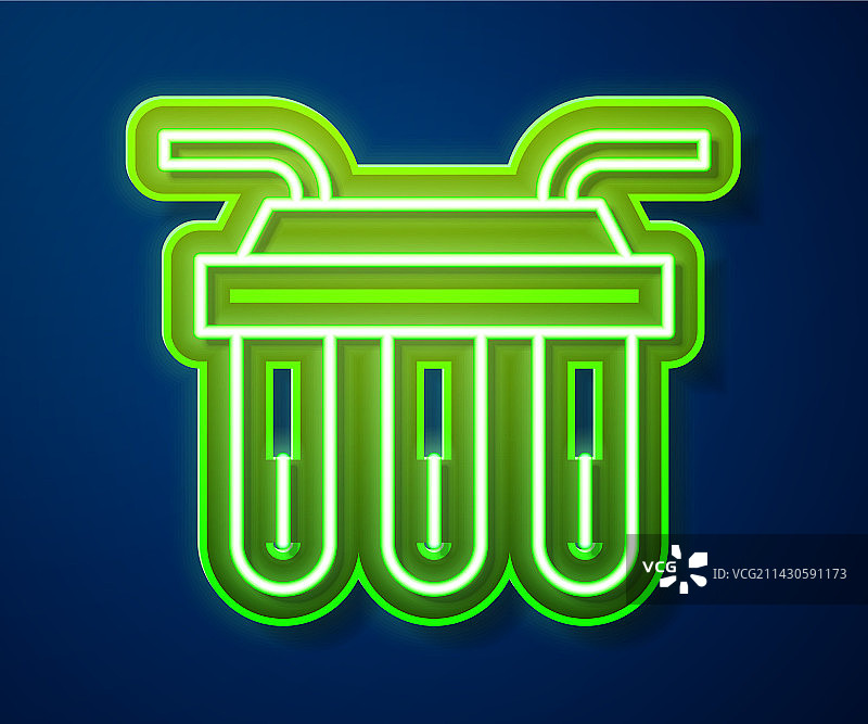 发光霓虹灯滤水器图标图片素材