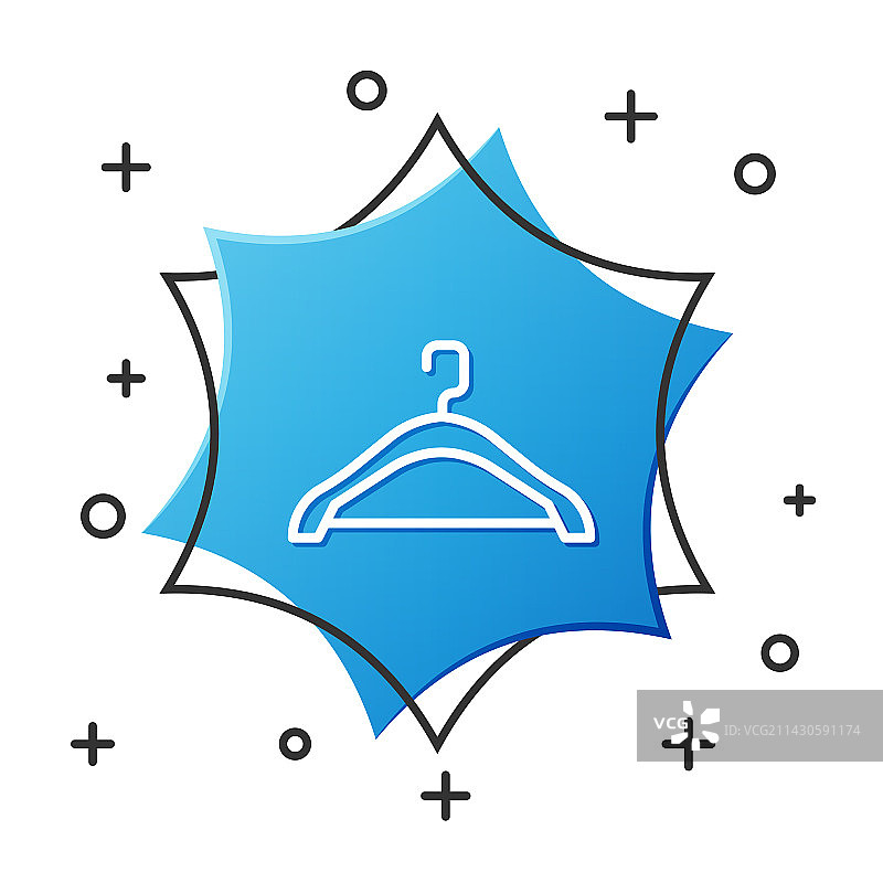 白色线条衣架衣柜图标图片素材