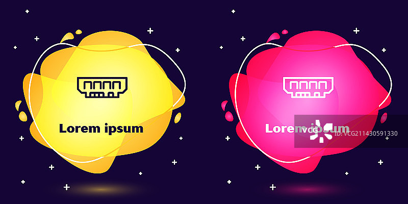 随机存取存储器图标线条组合图片素材