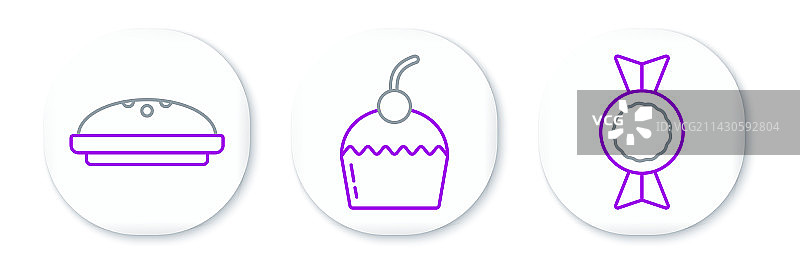 糖果自制派和蛋糕图标图片素材