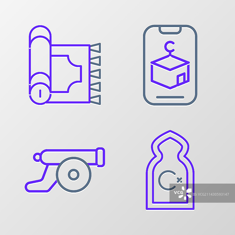 穆斯林清真寺斋月大炮星图片素材