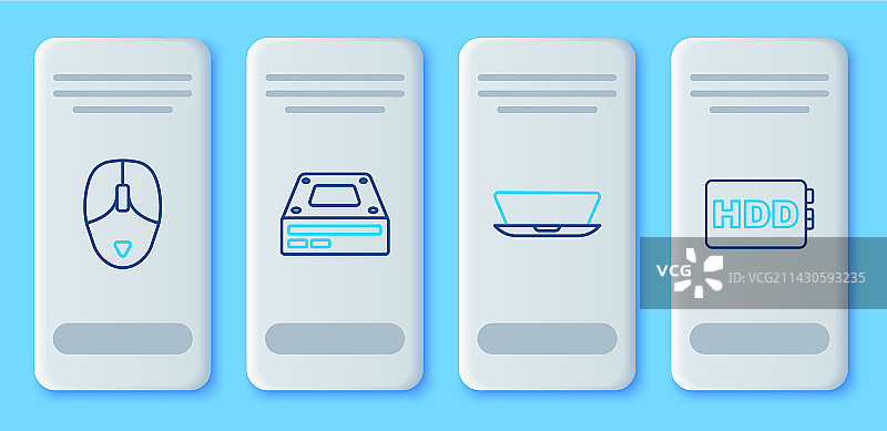 光盘驱动器笔记本电脑线条素材图片素材