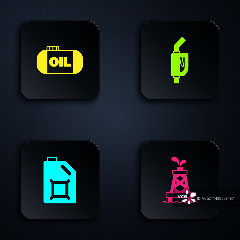 石油钻井平台储油罐图片素材