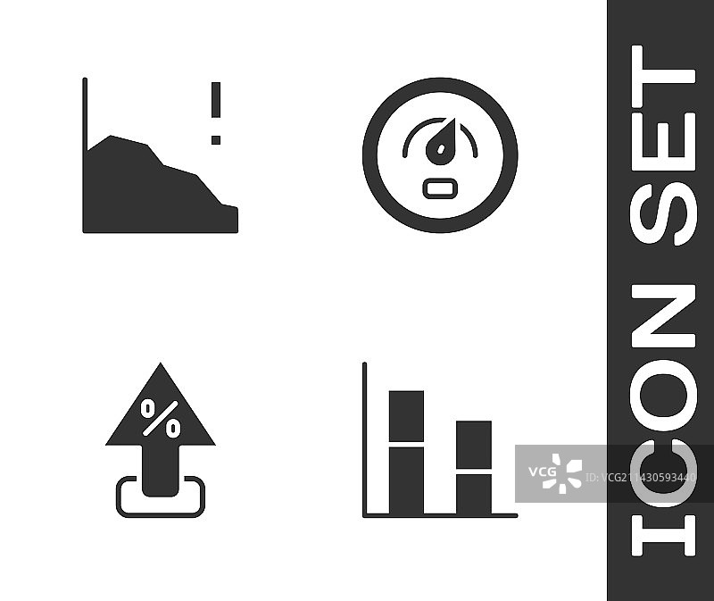 图表财务增长图套装图片素材