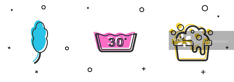 羽毛温度洗漱套装和肥皂图片素材