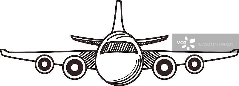 扁平飞机图标图片素材