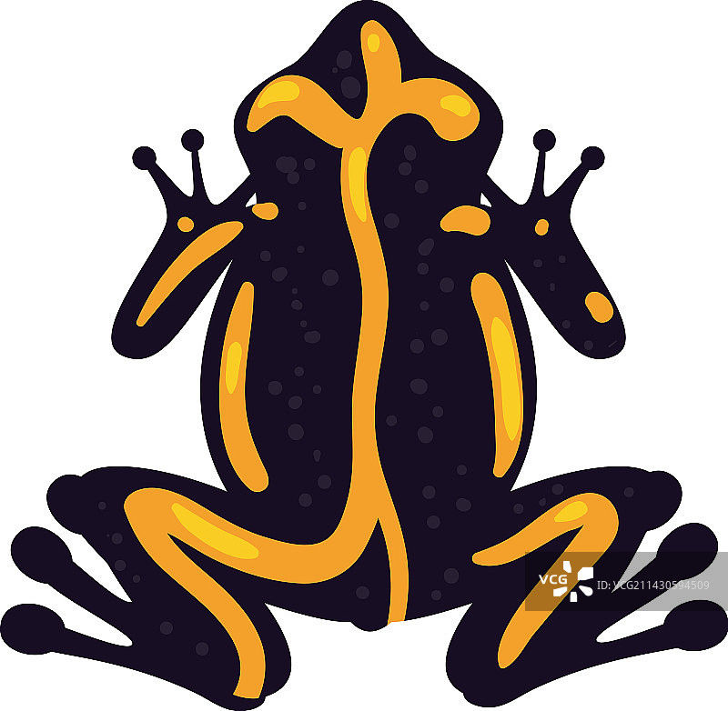 扁平风黄色青蛙图片素材