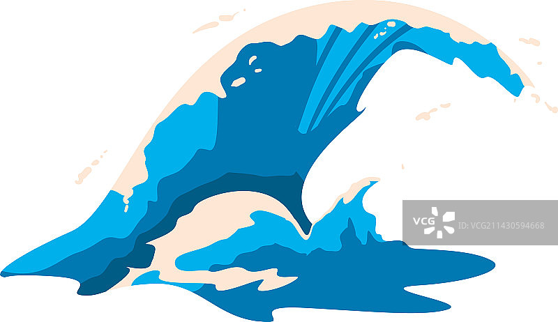 扁平风波浪图片素材