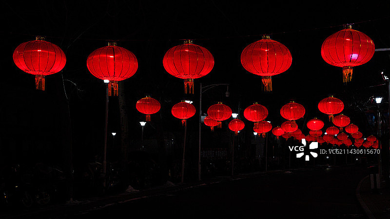 夜间的灯笼图片素材