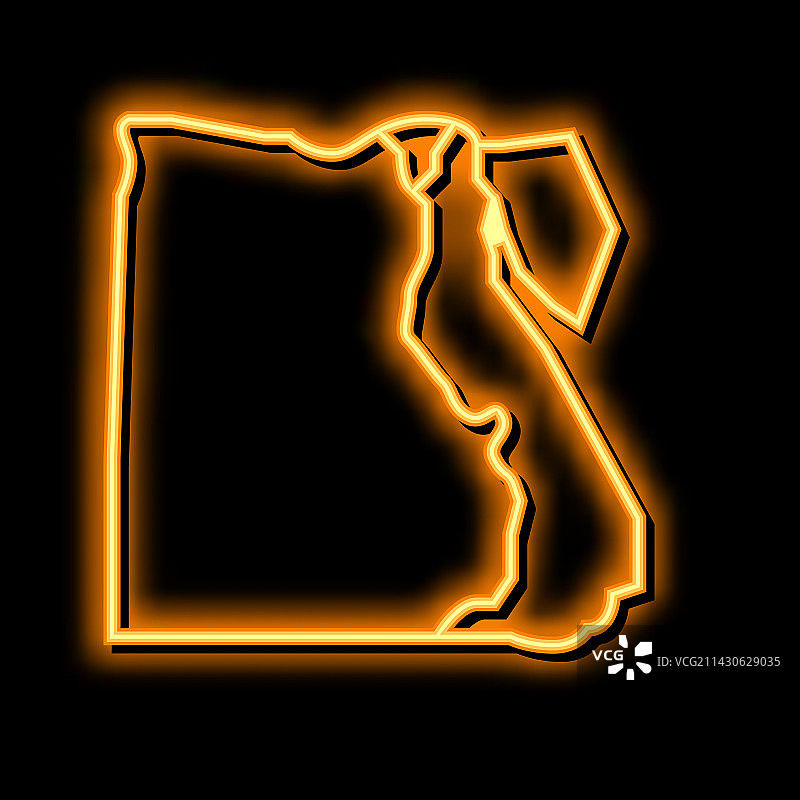 埃及地图霓虹灯发光图标图片素材