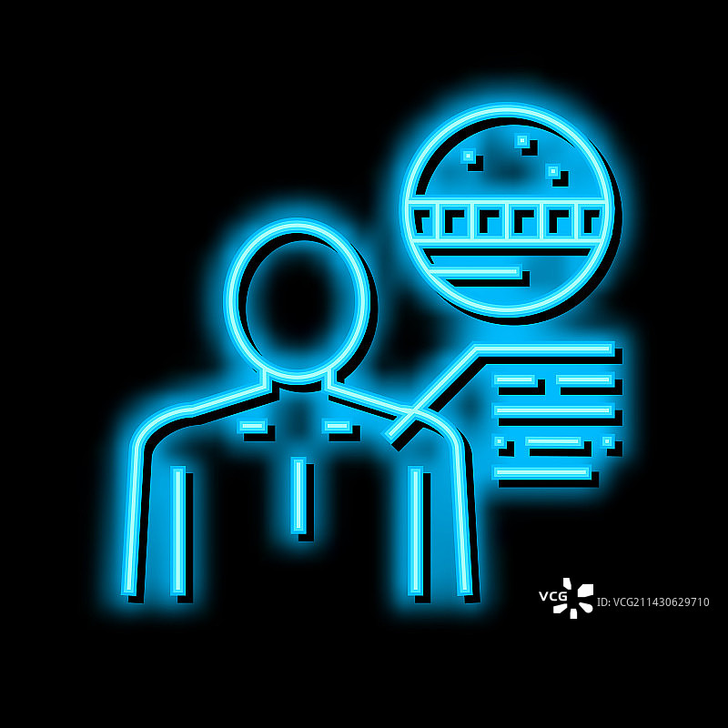 苍白或泛黄肤色霓虹灯图标图片素材