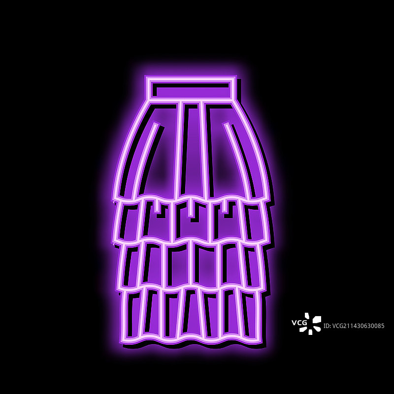 多层裙霓虹灯发光图标图片素材