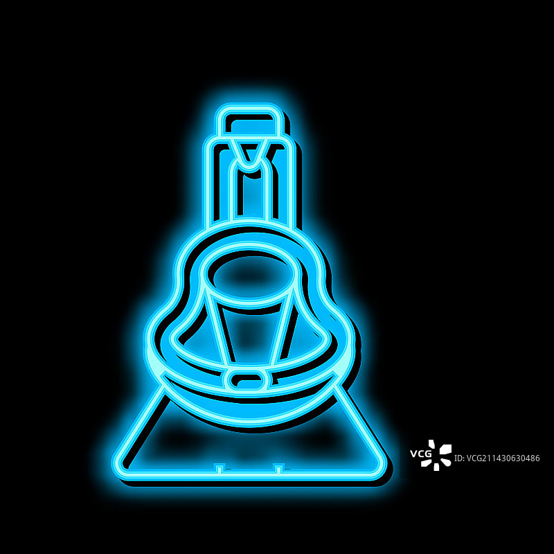 婴儿秋千设备霓虹发光图标图片素材