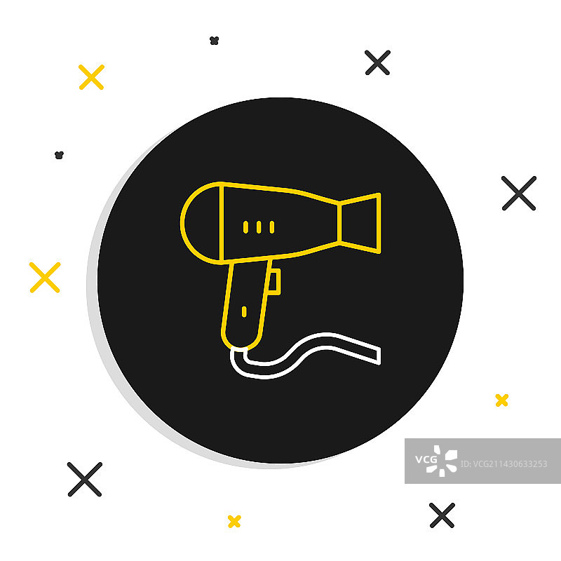 白色背景上的吹风机图标图片素材