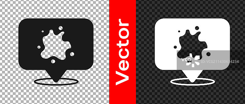 透明背景上的黑色油漆喷雾图标图片素材