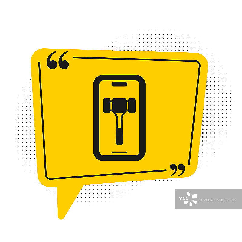 白色背景上的黑色在线拍卖图标图片素材