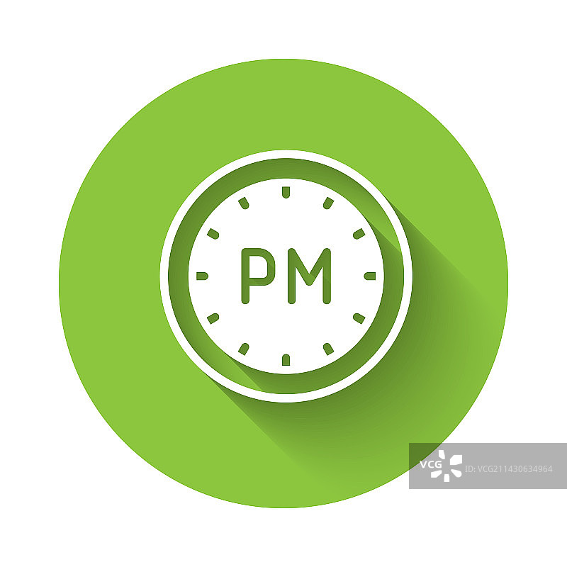 长阴影白色日间时间图标图片素材