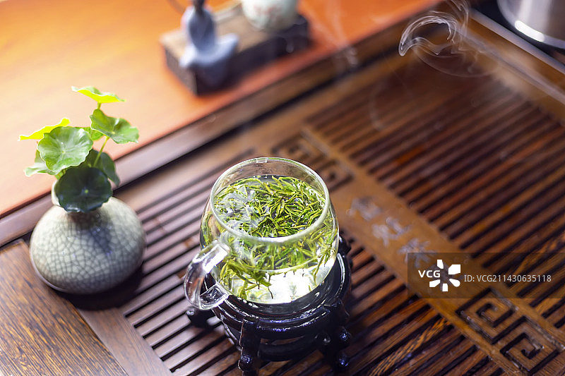 黄山毛峰冲泡图图片素材