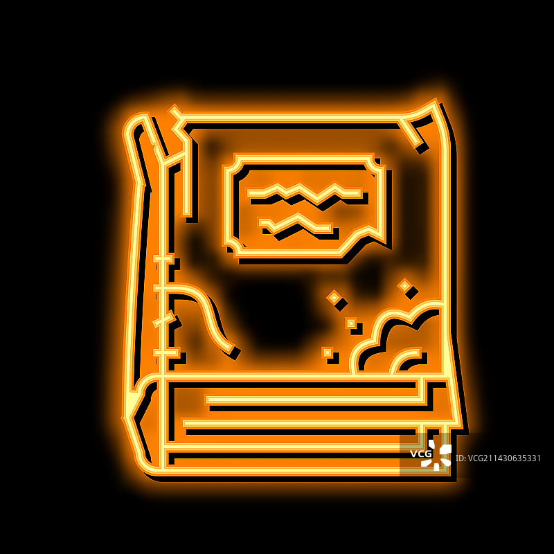 旧书霓虹灯发光图标图片素材