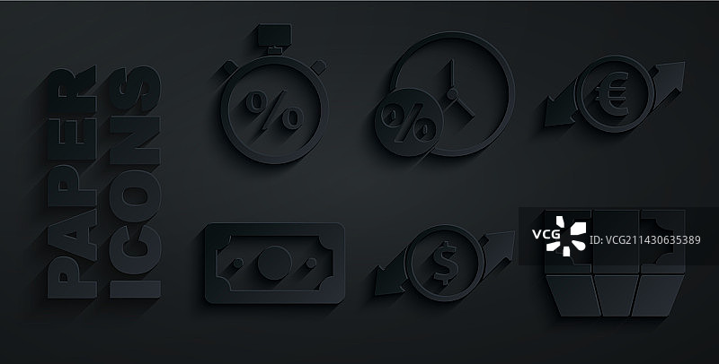 金融增长与美元欧元硬币堆栈合集图片素材