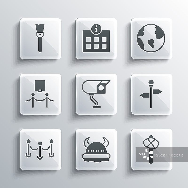 戴角头盔维京人石器时代锤子套装图片素材