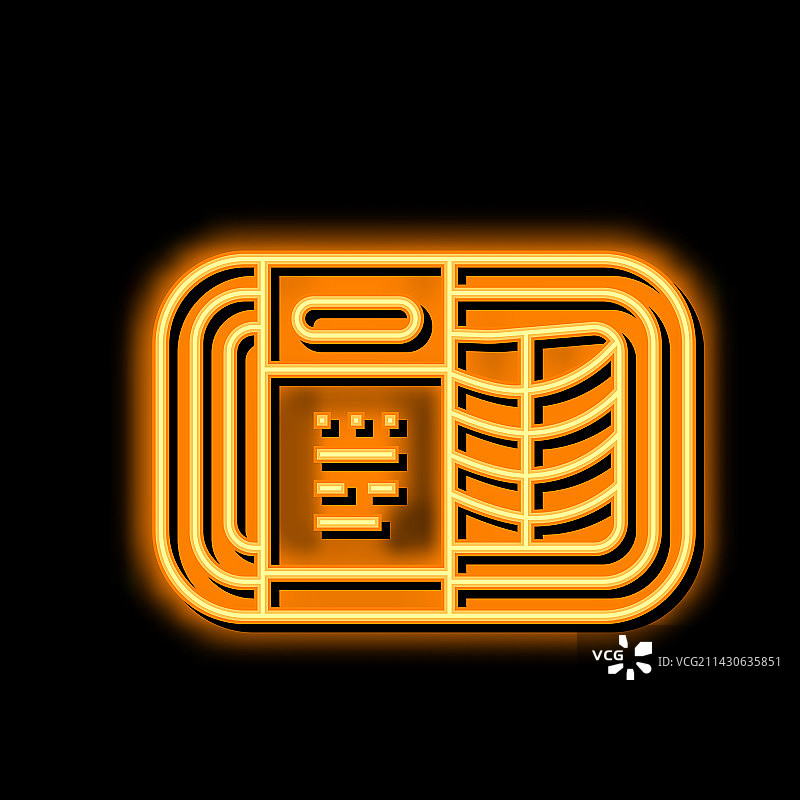 霓虹灯三文鱼包装图片素材