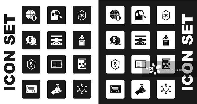 警察徽章与囚犯法律法规合集图片素材