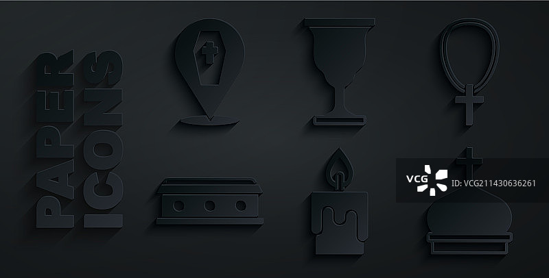 燃烧的蜡烛和链条上的基督教十字架素材图片素材